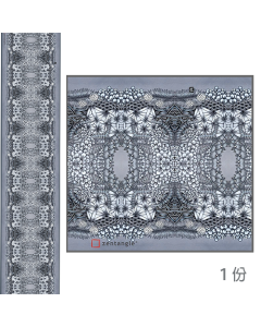 Zentangle 絲巾 光與影 Zentangle Scarf Shades