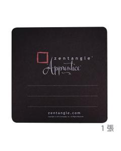 學習紙磚黑色單張 Zentangle Apprentice Tiles Black